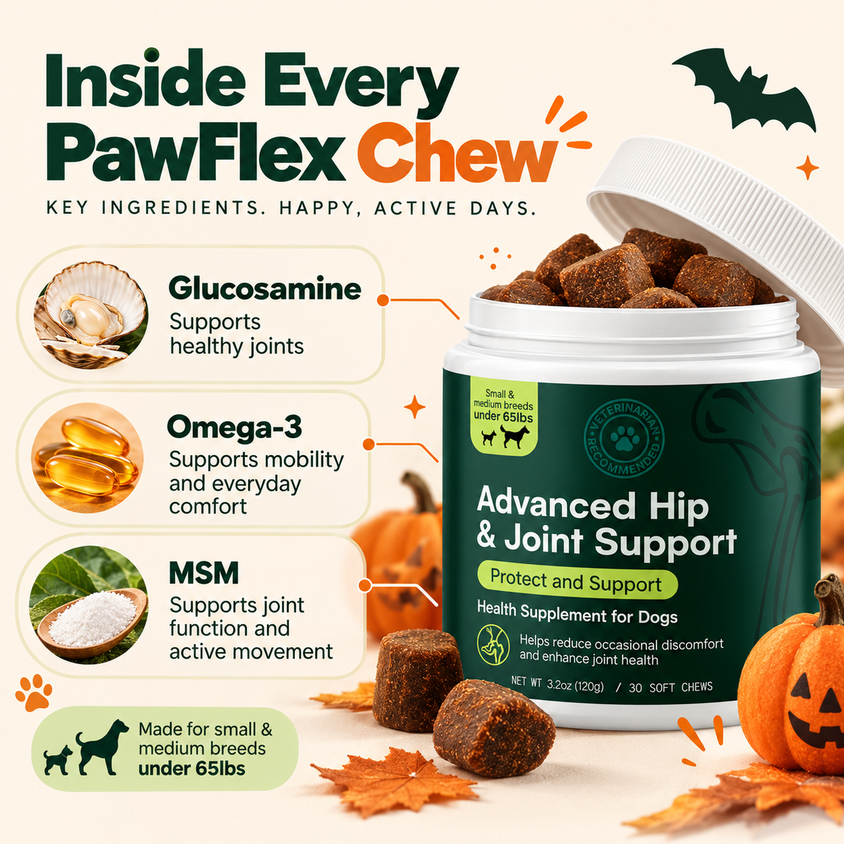 PawFlex™ Advanced Hip & Joint Support Chews