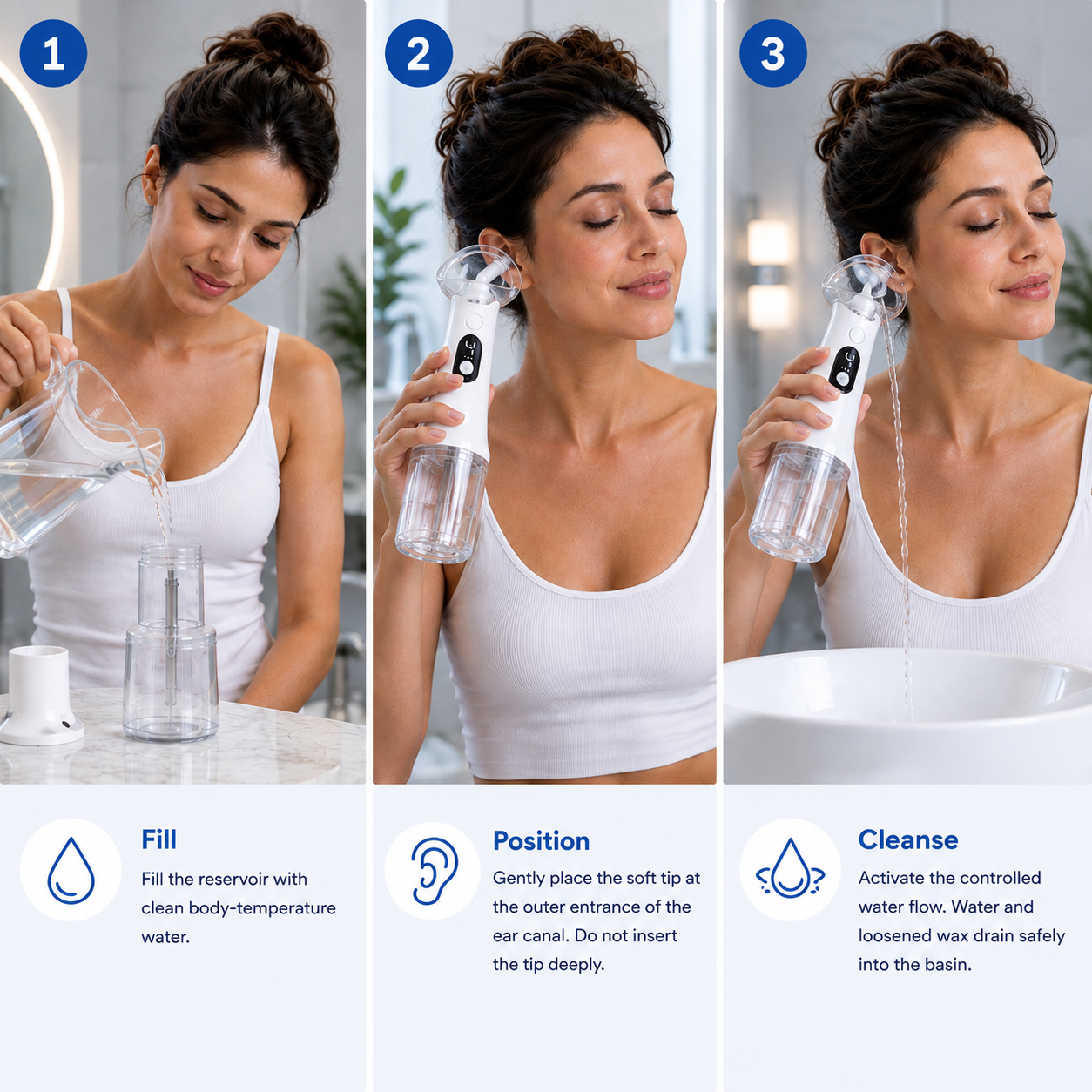 Automatic Ear Wax Removal Kit, Pulse Electric Ear Cleaner Portable for Adults Kids, Handheld Irrigation Washer