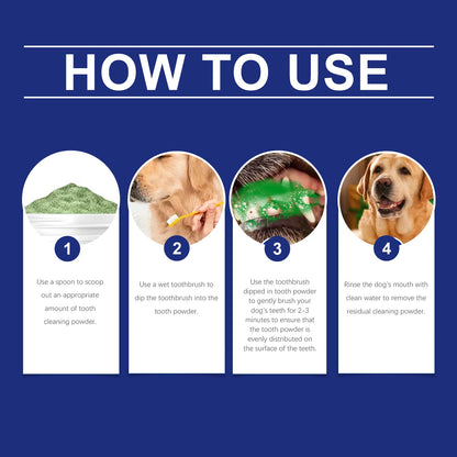 Pet Teeth Cleaning Powder for Dog and Cat Teeth Cleansing Remove Tartar Odor Reduce Bad Breath Keep Fresh Pet Dental Care 40g