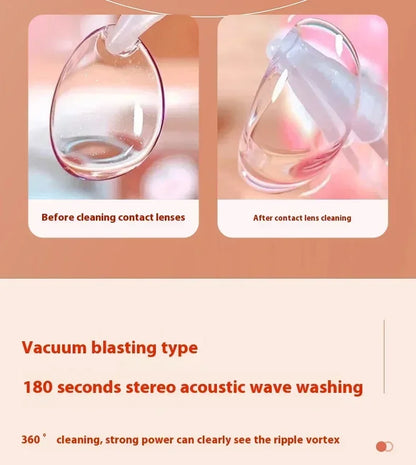 Hot Sale Contact Lens Cleaner One-click on Automatic High-frequency Vibration Ultrasonic Contact Lenses Deep Cleaning Instrument