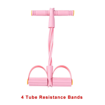 4/6-Tube Tensioner Multi-Functional Household Fitness Yoga Abdominal Strengthening Elastic Band Tension Rope Sit-Up Assistive