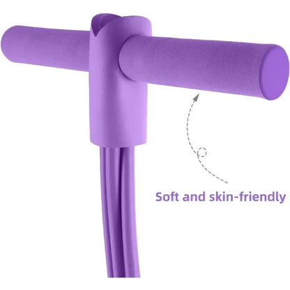 4/6-Tube Tensioner Multi-Functional Household Fitness Yoga Abdominal Strengthening Elastic Band Tension Rope Sit-Up Assistive
