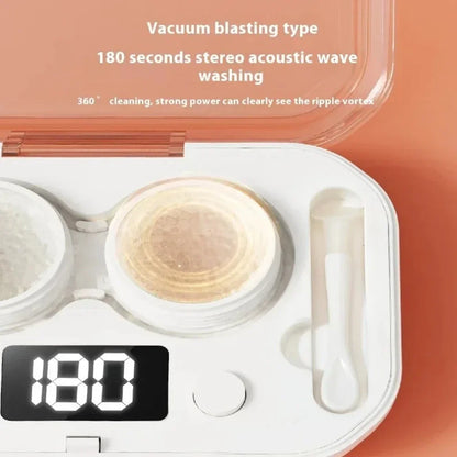 Hot Sale Contact Lens Cleaner One-click on Automatic High-frequency Vibration Ultrasonic Contact Lenses Deep Cleaning Instrument
