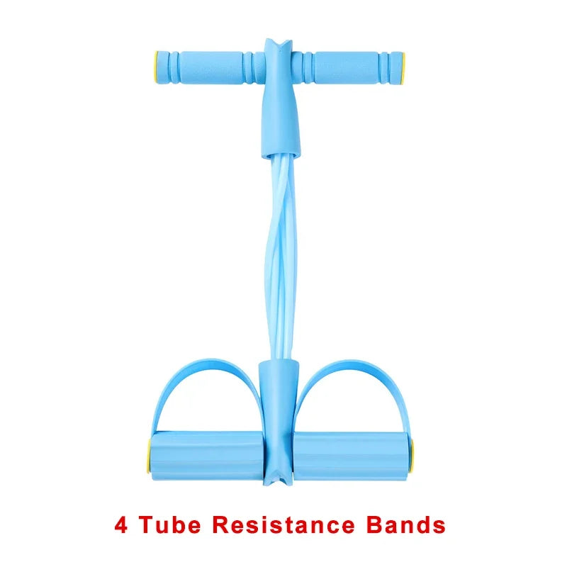 4/6-Tube Tensioner Multi-Functional Household Fitness Yoga Abdominal Strengthening Elastic Band Tension Rope Sit-Up Assistive
