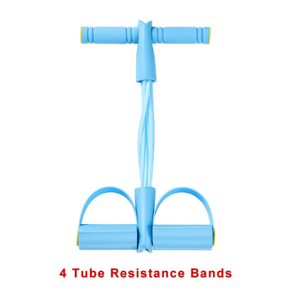4/6-Tube Tensioner Multi-Functional Household Fitness Yoga Abdominal Strengthening Elastic Band Tension Rope Sit-Up Assistive