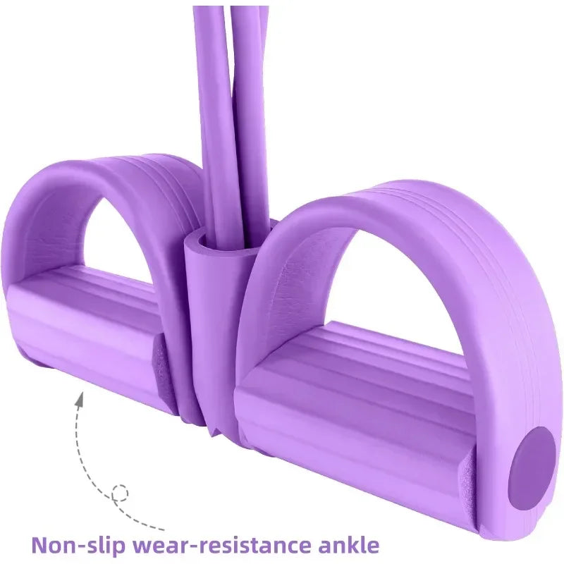 4/6-Tube Tensioner Multi-Functional Household Fitness Yoga Abdominal Strengthening Elastic Band Tension Rope Sit-Up Assistive
