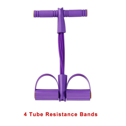 4/6-Tube Tensioner Multi-Functional Household Fitness Yoga Abdominal Strengthening Elastic Band Tension Rope Sit-Up Assistive