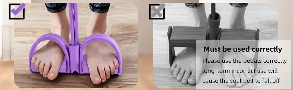 4/6-Tube Tensioner Multi-Functional Household Fitness Yoga Abdominal Strengthening Elastic Band Tension Rope Sit-Up Assistive