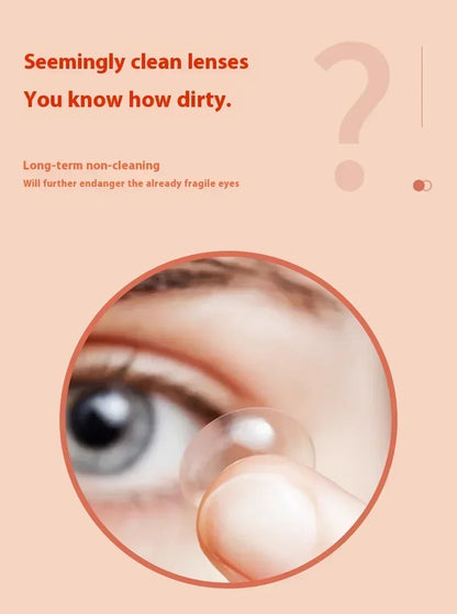 Hot Sale Contact Lens Cleaner One-click on Automatic High-frequency Vibration Ultrasonic Contact Lenses Deep Cleaning Instrument